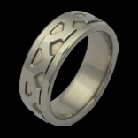 Titanring Titangitter Silber