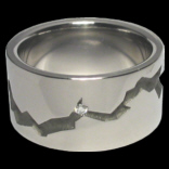 Titanring Diamanten Gold