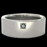 Titanring Diamant schwarz