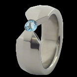Titanring Aquamarin