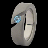 Titanring Aquamarin